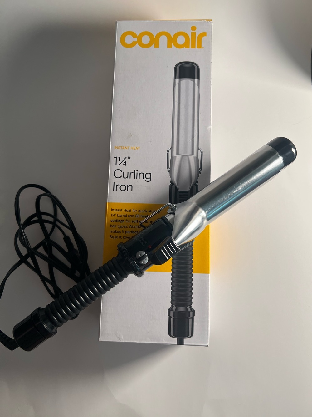 Conair 1¼" Curling Iron in Silver and Black - Professional Styling